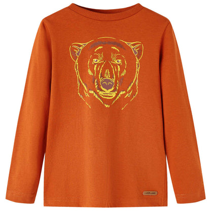 Kids' T-shirt with Long Sleeves Light Rust 116