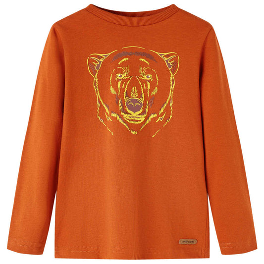 Kids' T-shirt with Long Sleeves Light Rust 116