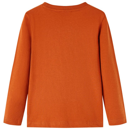 Kids' T-shirt with Long Sleeves Light Rust 116