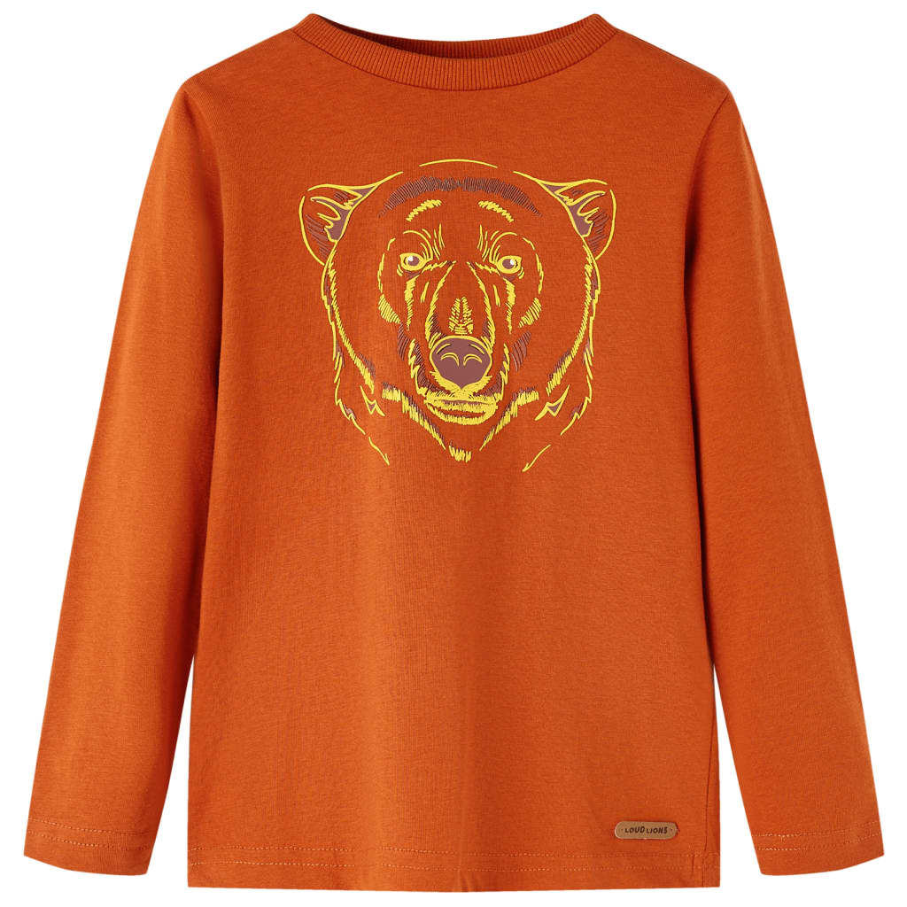 Kids' T-shirt with Long Sleeves Light Rust 128