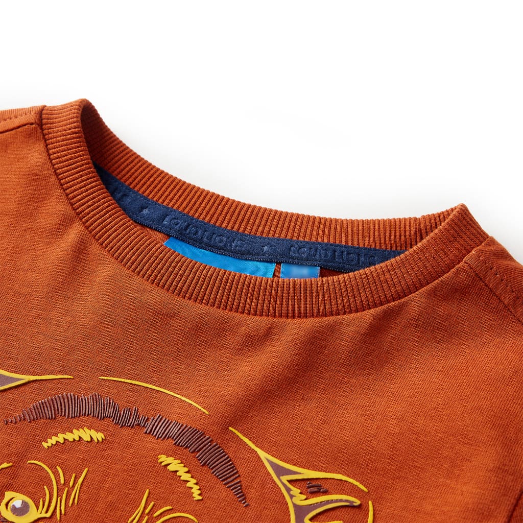 Kids' T-shirt with Long Sleeves Light Rust 128