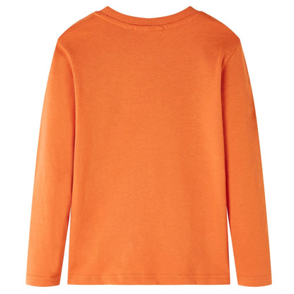 Kids' T-shirt with Long Sleeves Dark Orange 104