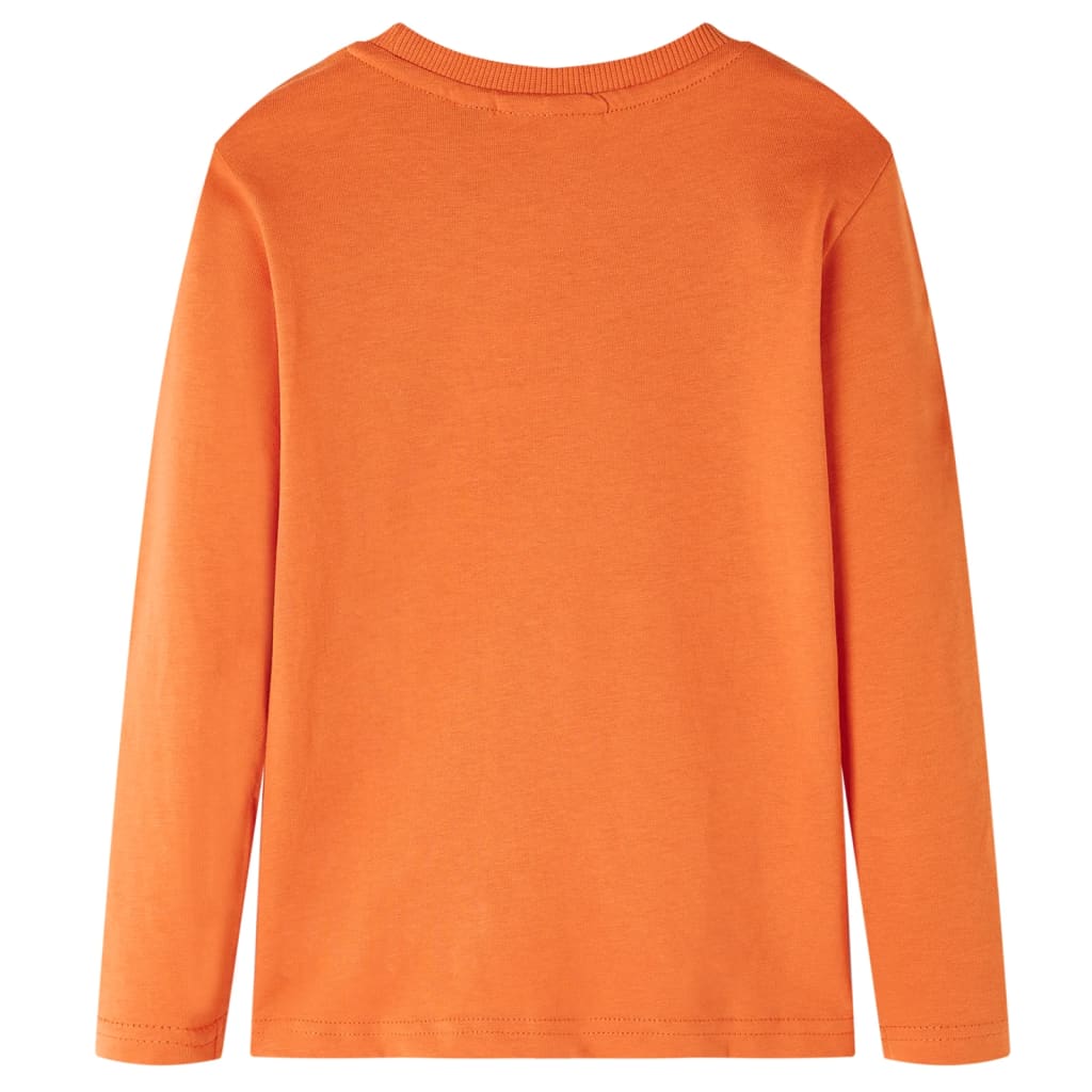 Kids' T-shirt with Long Sleeves Dark Orange 116