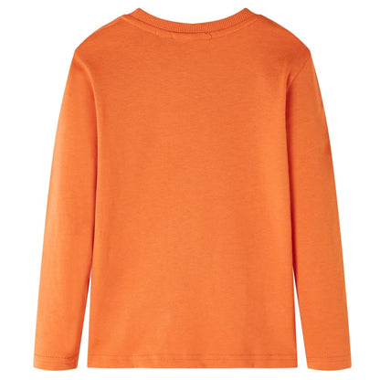 Kids' T-shirt with Long Sleeves Dark Orange 128