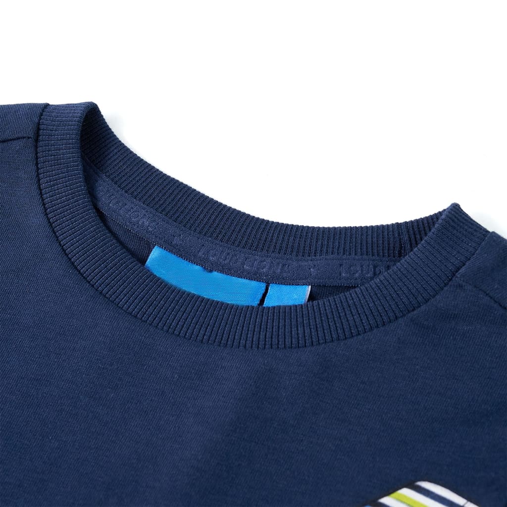 Kids' T-shirt with Long Sleeves Navy Blue 92