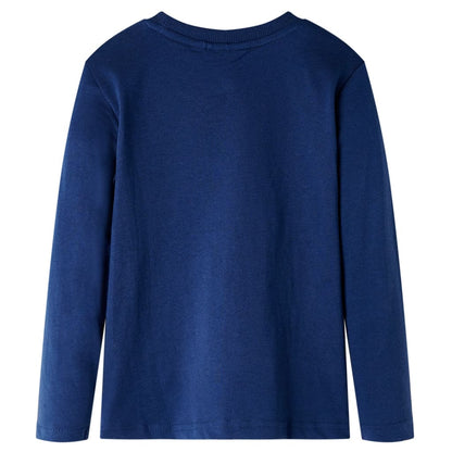 Kids' T-shirt with Long Sleeves Navy Blue 104