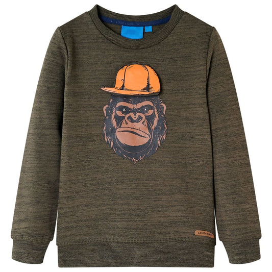 Kids' Sweatshirt Dark Khaki Melange 92