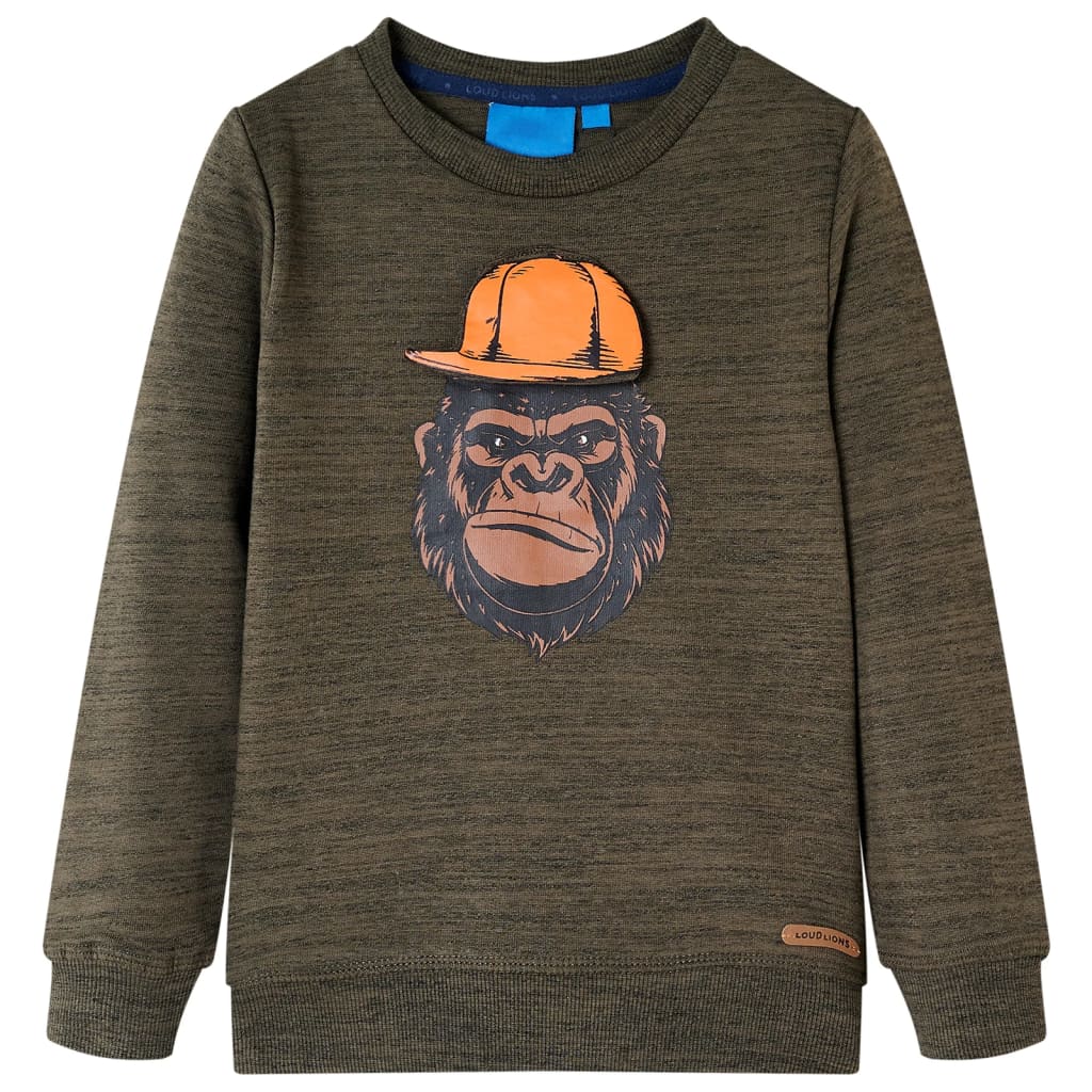 Kids' Sweatshirt Dark Khaki Melange 104