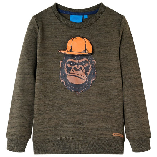 Kids' Sweatshirt Dark Khaki Melange 104