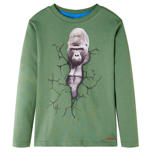 Kids' T-shirt with Long Sleeves Light Khaki 104