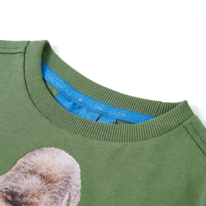 Kids' T-shirt with Long Sleeves Light Khaki 104