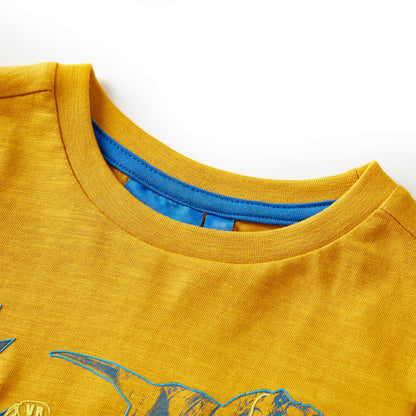 Kids' T-shirt with Long Sleeves Ochre 104