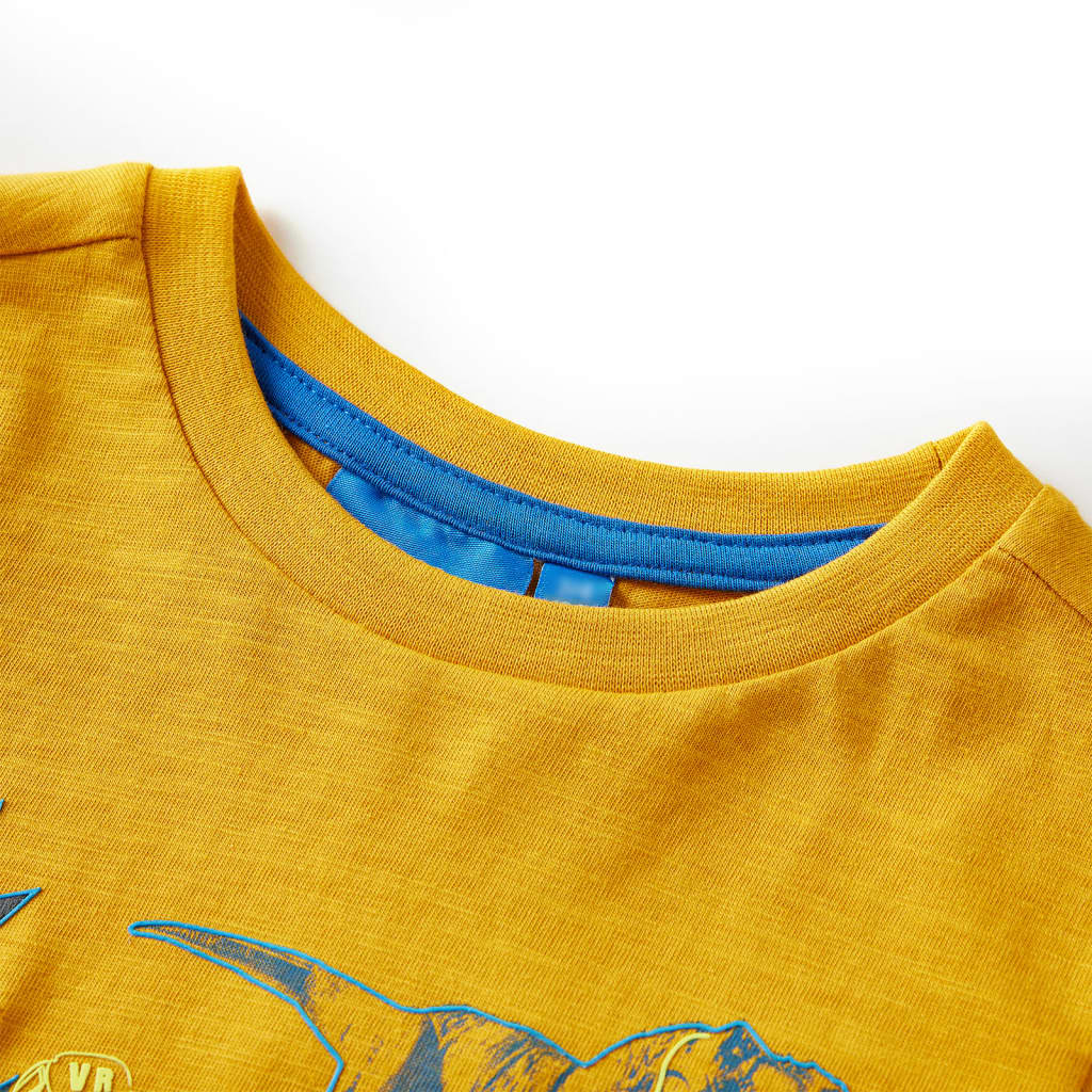 Kids' T-shirt with Long Sleeves Ochre 116