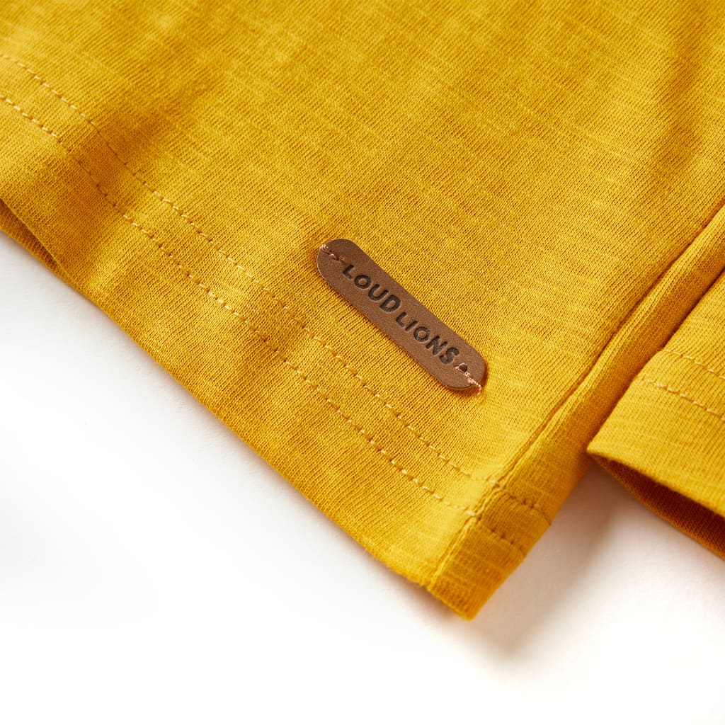 Kids' T-shirt with Long Sleeves Ochre 116