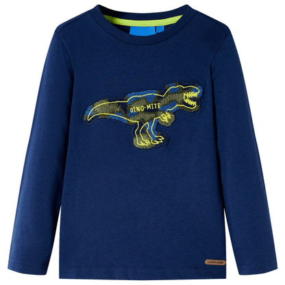 Kids' T-shirt with Long Sleeves Navy 92