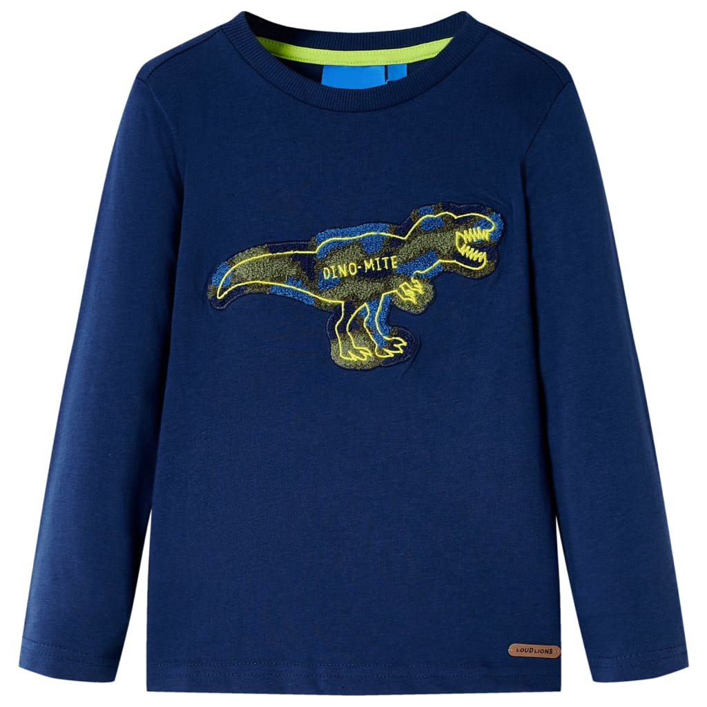 Kids' T-shirt with Long Sleeves Navy 128