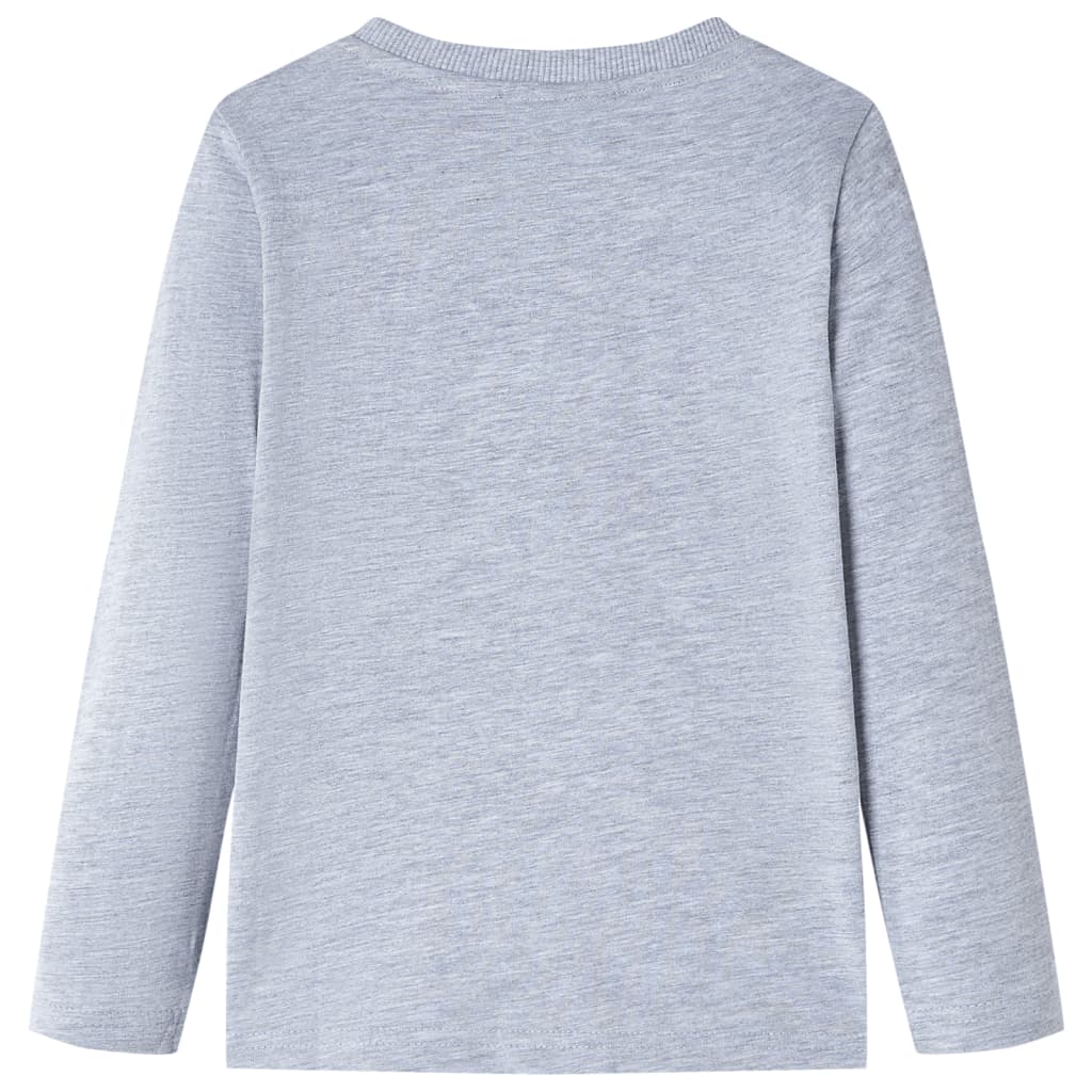 Kids' T-shirt with Long Sleeves Grey Melange 92