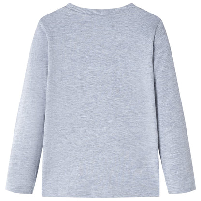 Kids' T-shirt with Long Sleeves Grey Melange 92