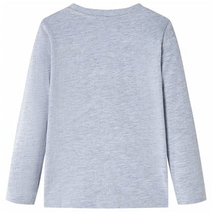 Kids' T-shirt with Long Sleeves Grey Melange 104