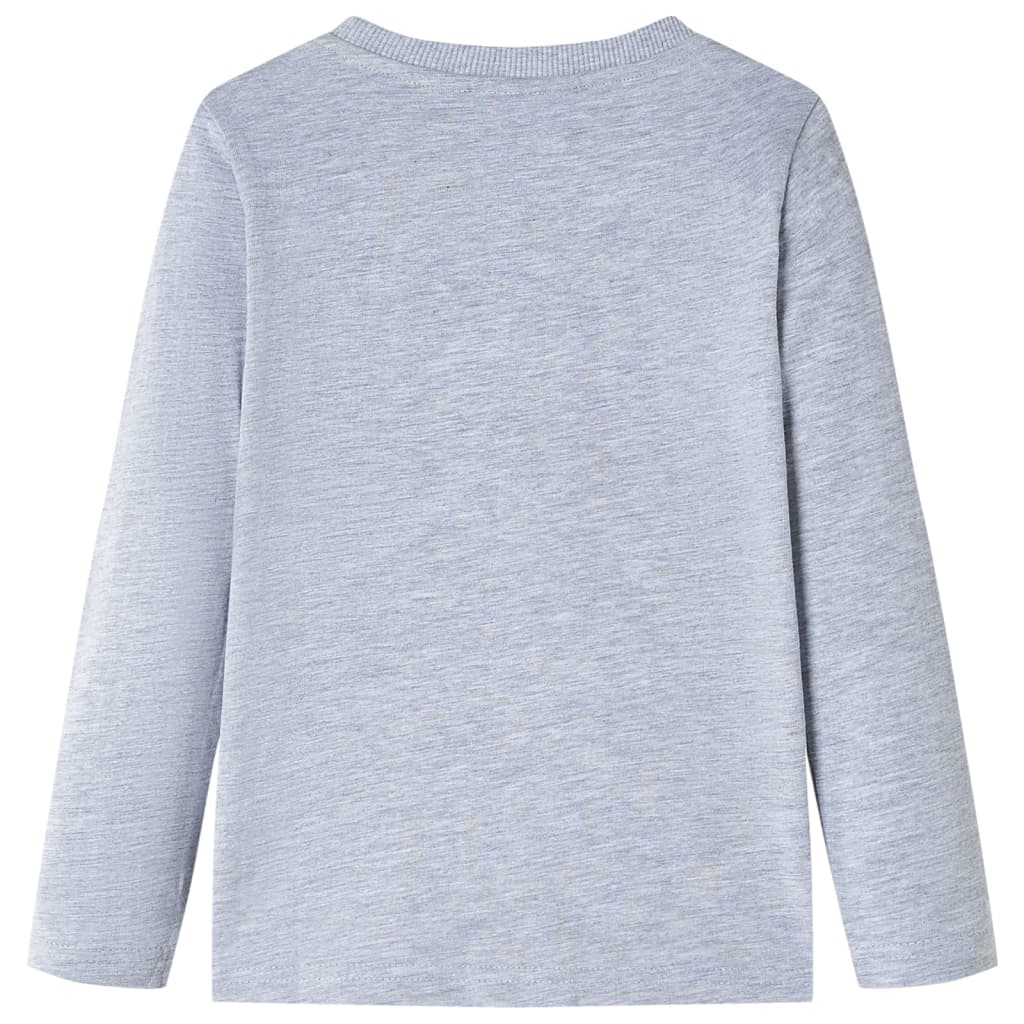 Kids' T-shirt with Long Sleeves Grey Melange 116