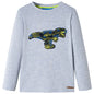 Kids' T-shirt with Long Sleeves Grey Melange 128