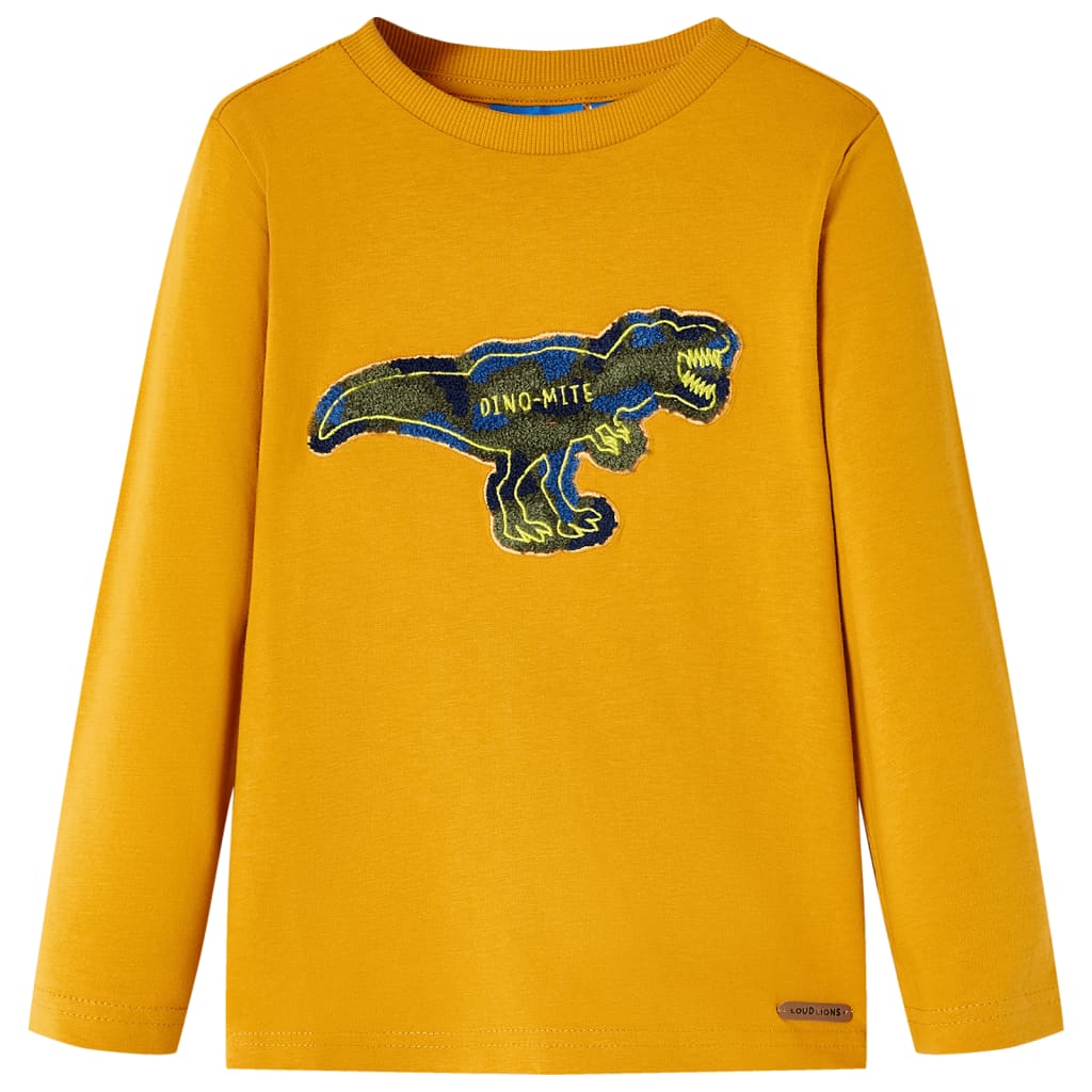 Kids' T-shirt with Long Sleeves Ochre 92