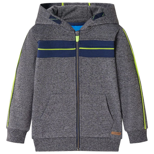 Kids' Hooded Sweatshirt with Zip Grey Melange 92