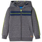 Kids' Hooded Sweatshirt with Zip Grey Melange 92