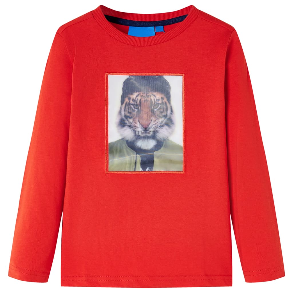 Kids' T-shirt with Long Sleeves Red 92