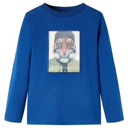 Kids' T-shirt with Long Sleeves Dark Blue 92