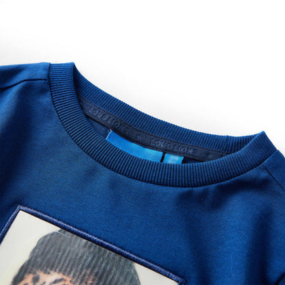 Kids' T-shirt with Long Sleeves Dark Blue 92