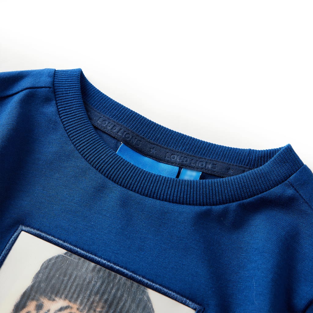 Kids' T-shirt with Long Sleeves Dark Blue 104