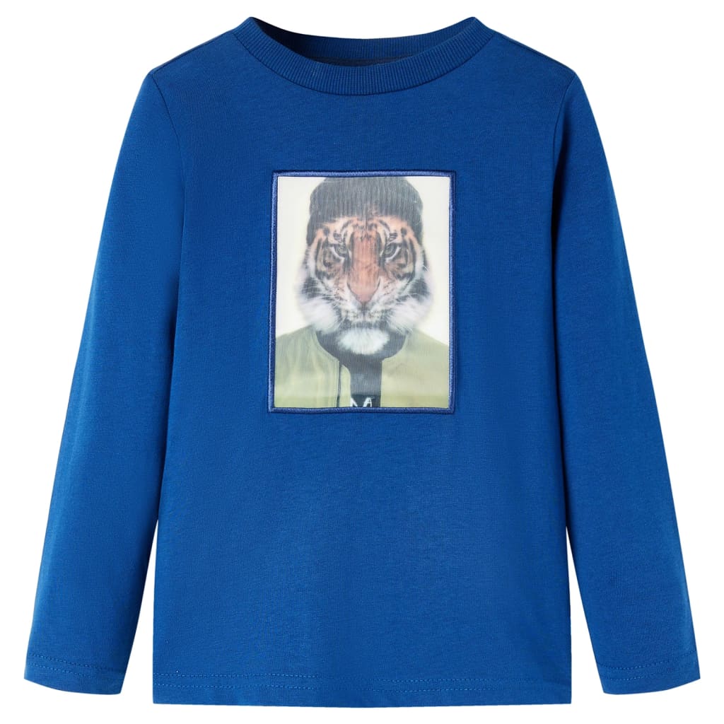 Kids' T-shirt with Long Sleeves Dark Blue 116