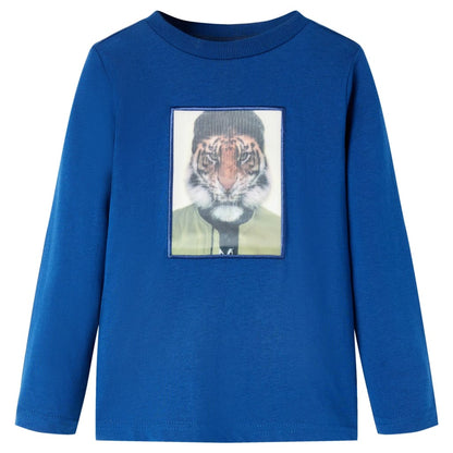 Kids' T-shirt with Long Sleeves Dark Blue 116