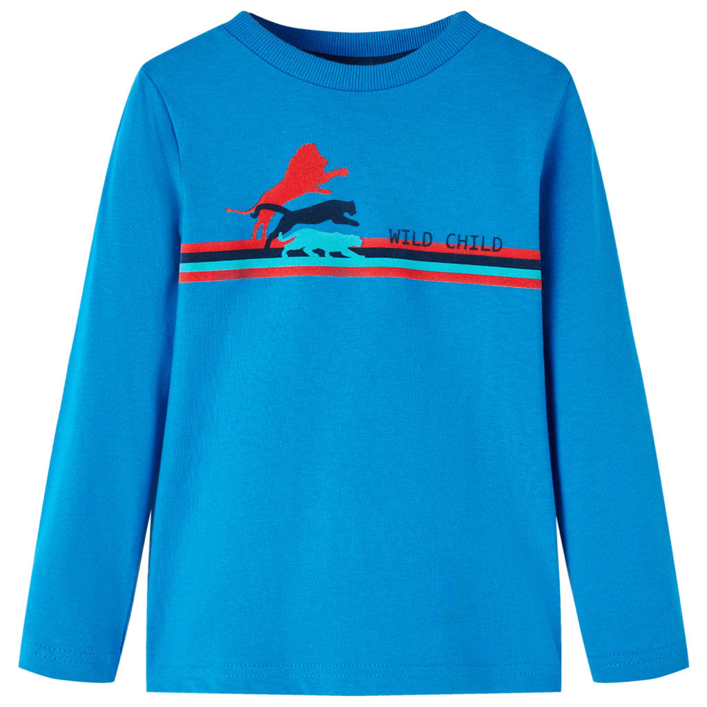 Kids' T-shirt with Long Sleeves Cobalt Blue 116