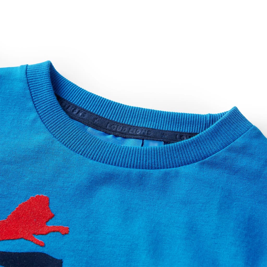 Kids' T-shirt with Long Sleeves Cobalt Blue 128