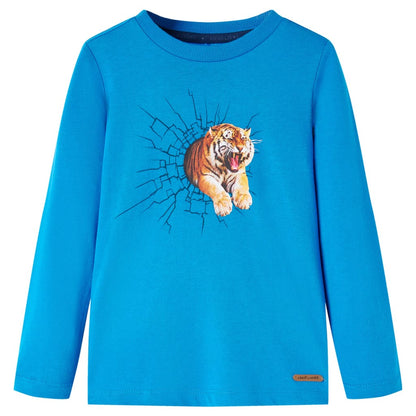 Kids' T-shirt with Long Sleeves Cobalt Blue 92