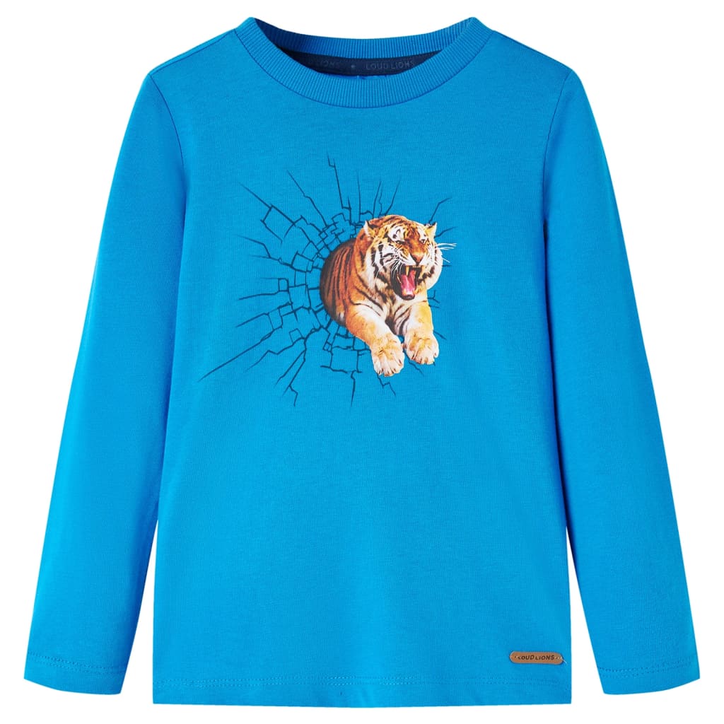 Kids' T-shirt with Long Sleeves Cobalt Blue 116