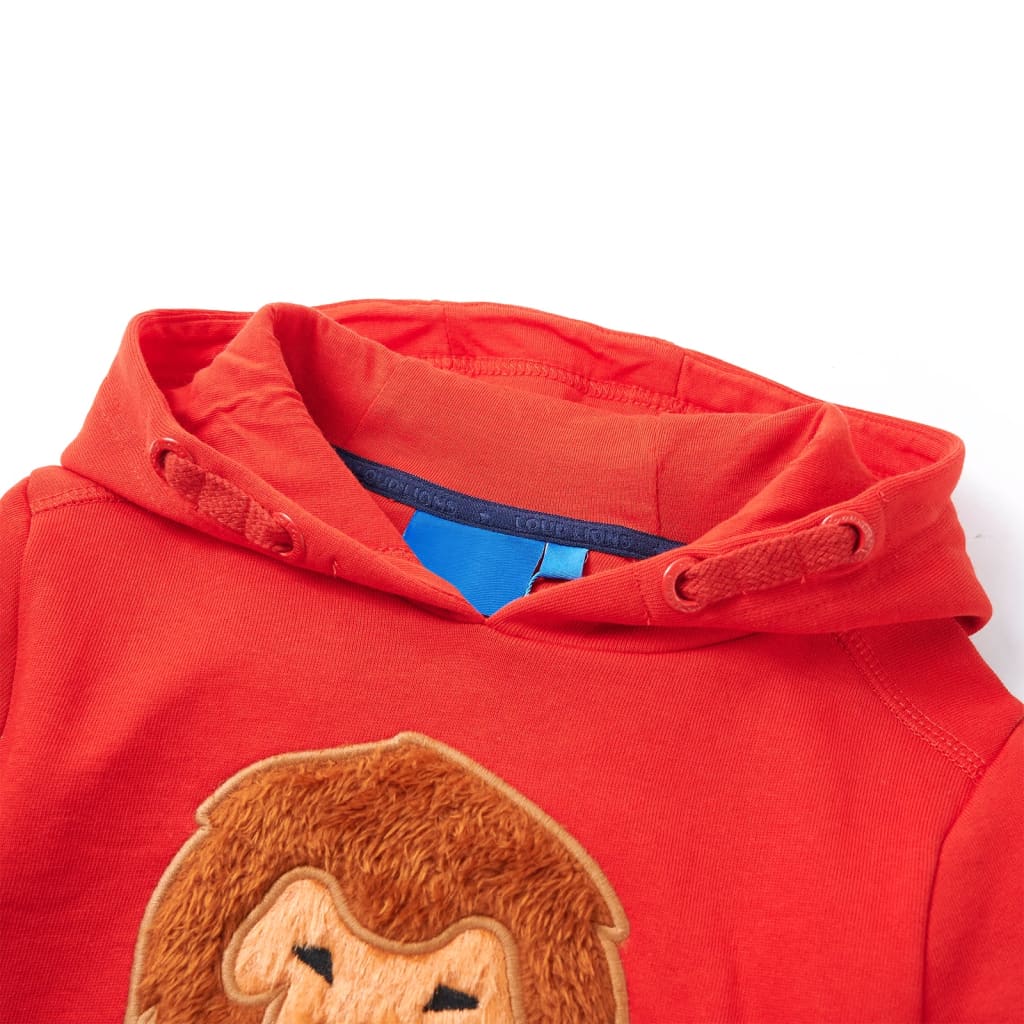 Kids' Hooded Sweatshirt Red 104