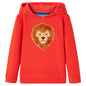 Kids' Hooded Sweatshirt Red 128