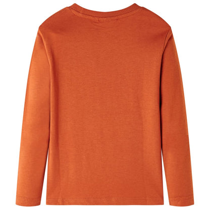 Kids' T-shirt with Long Sleeves Light Rust 116