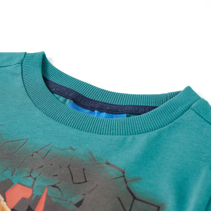 Kids' T-shirt with Long Sleeves Dark Aqua 104