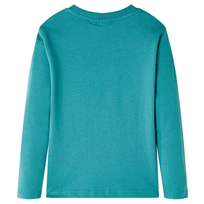 Kids' T-shirt with Long Sleeves Dark Aqua 116