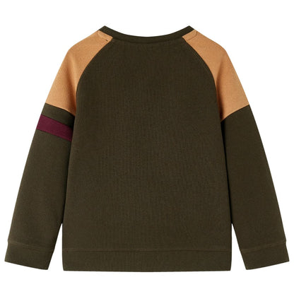 Kids' Sweatshirt Dark Khaki and Camel 92