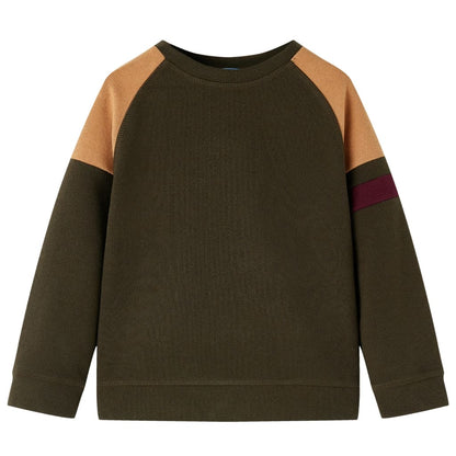 Kids' Sweatshirt Dark Khaki and Camel 104