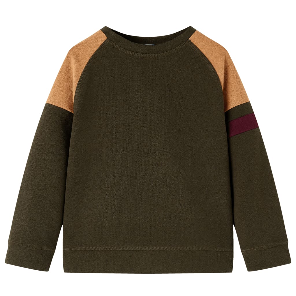 Kids' Sweatshirt Dark Khaki and Camel 116