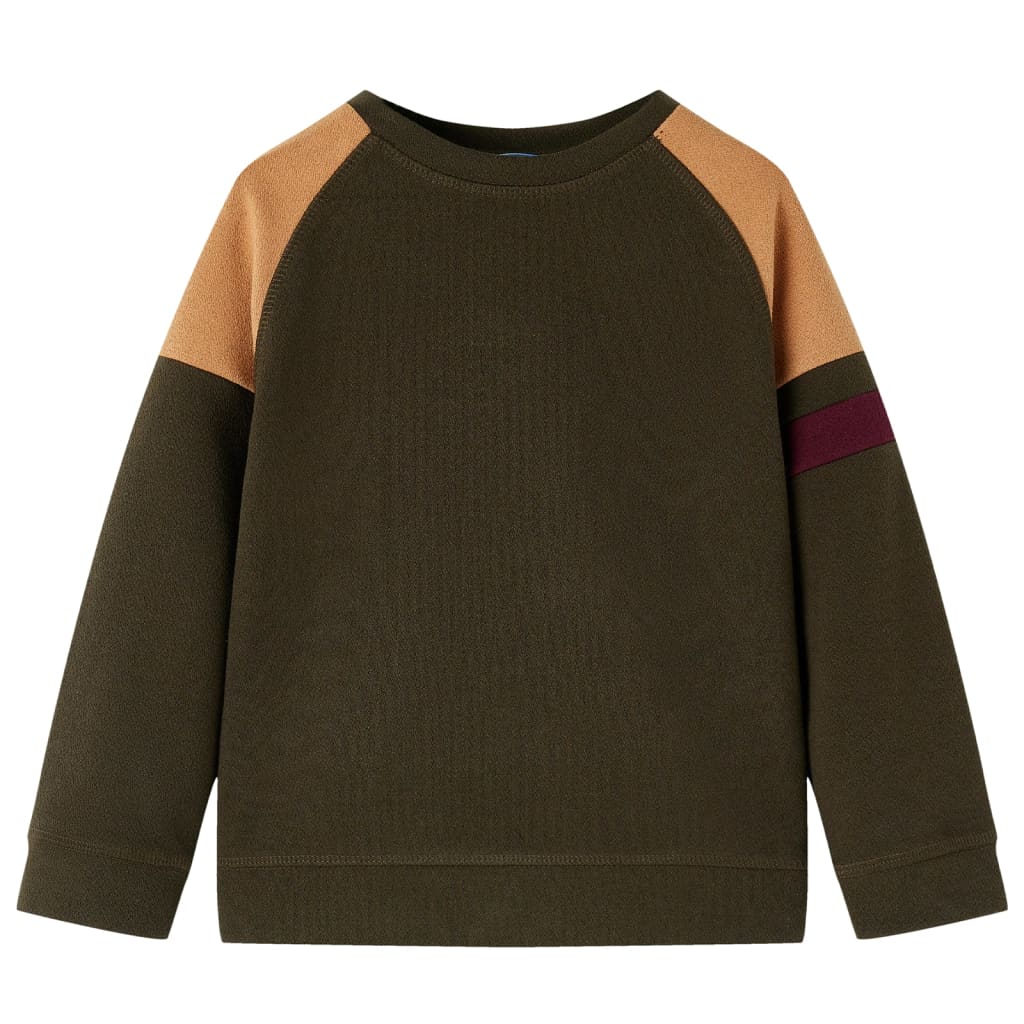 Kids' Sweatshirt Dark Khaki and Camel 128