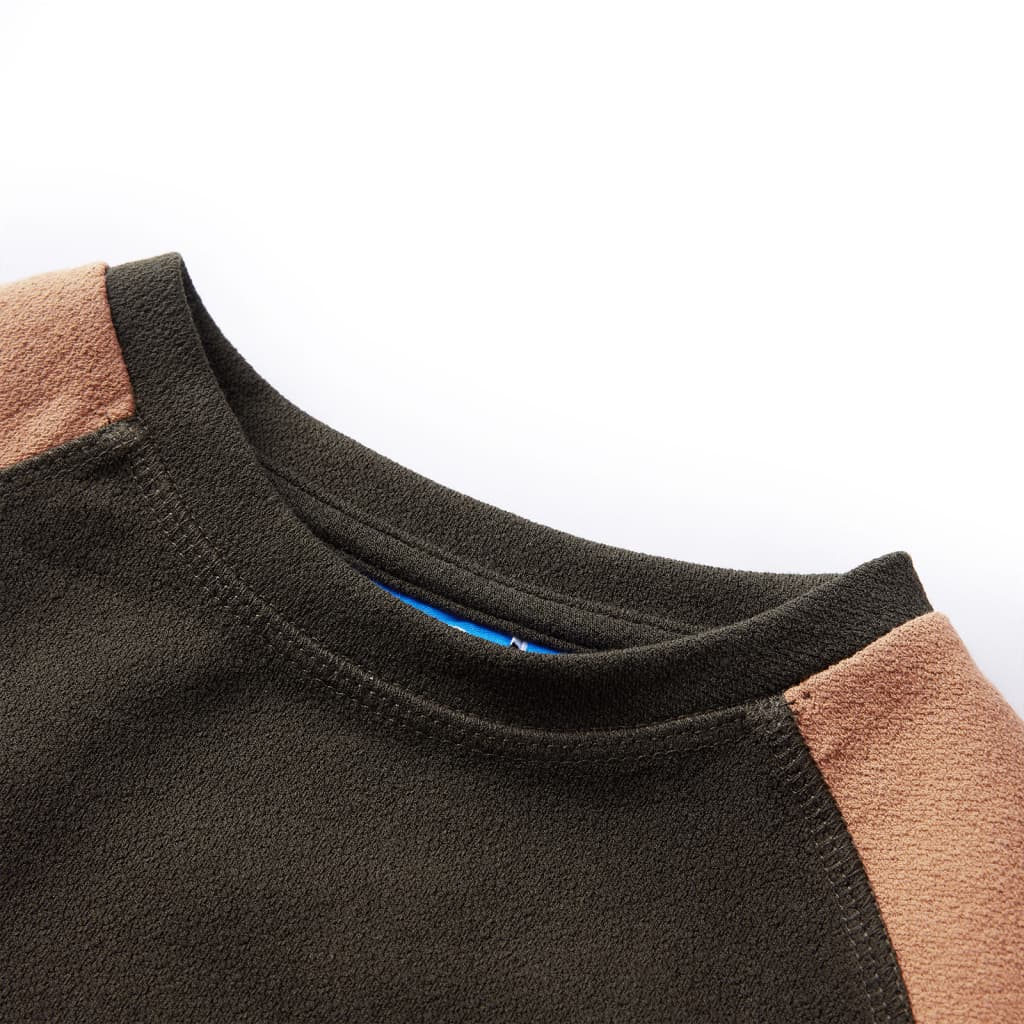 Kids' Sweatshirt Dark Khaki and Camel 128