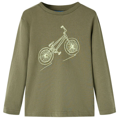 Kids' T-shirt with Long Sleeves Khaki 104