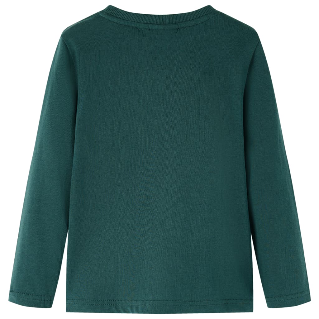 Kids' T-shirt with Long Sleeves Dark Green 104